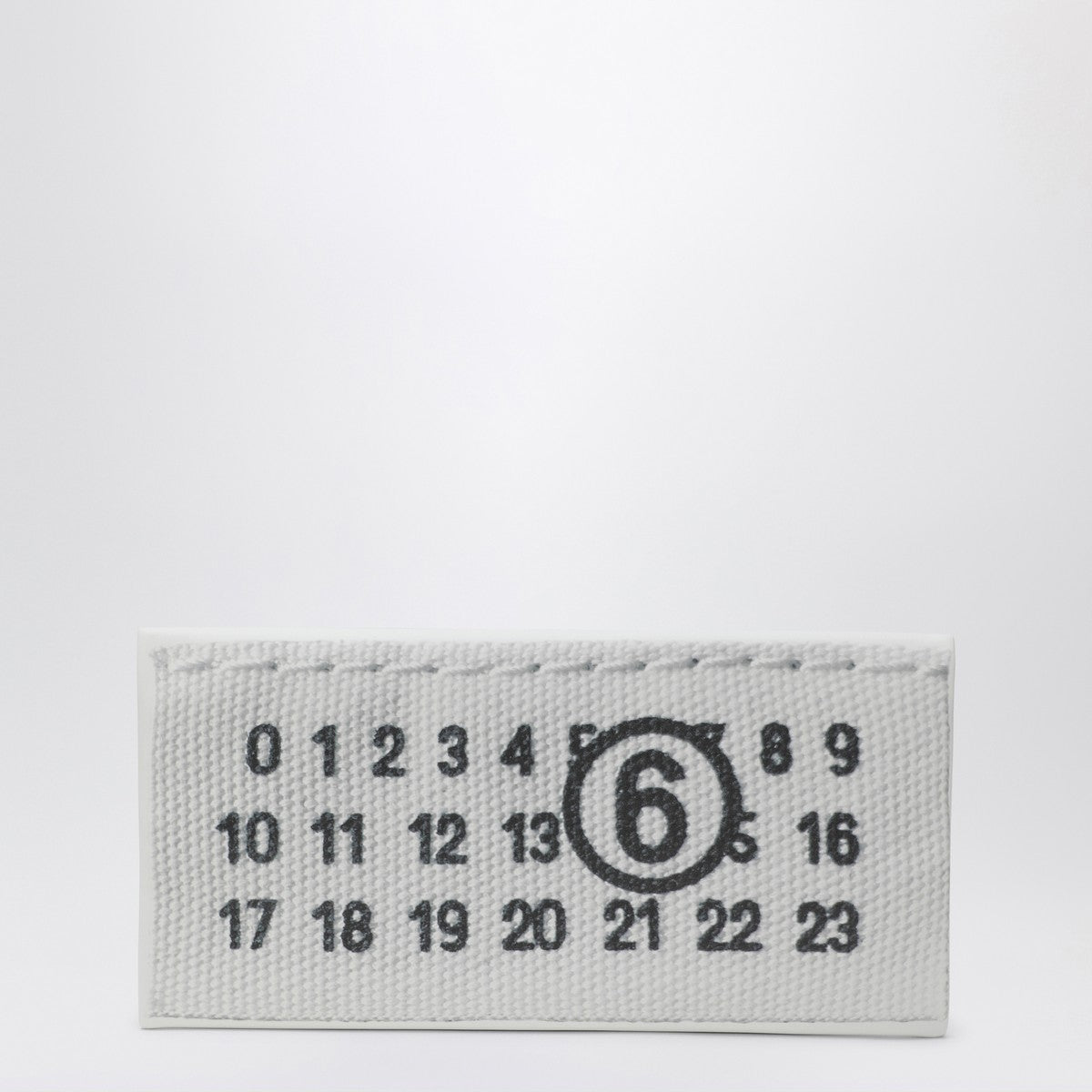 MM6 Maison Margiela White fabric clutch numeric